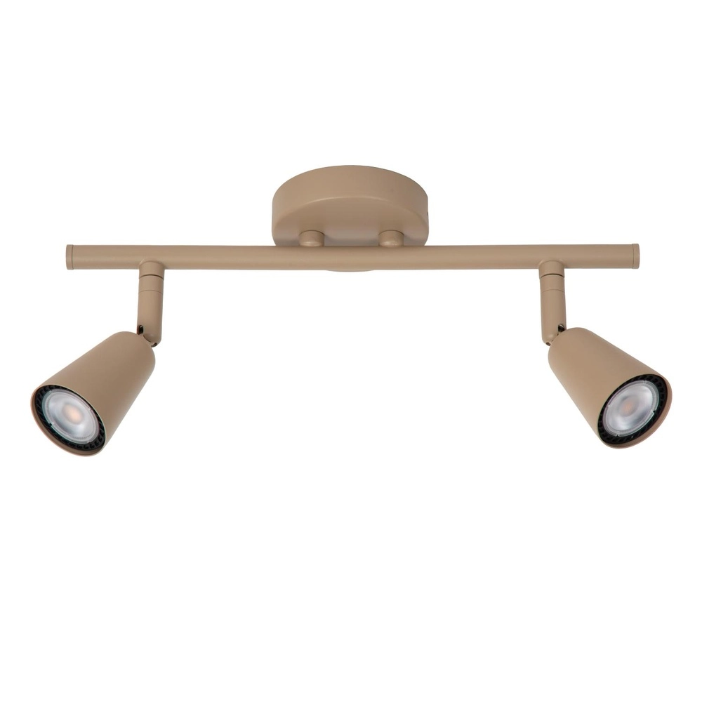 Ceiling spotlight Tiana 2-light taupe