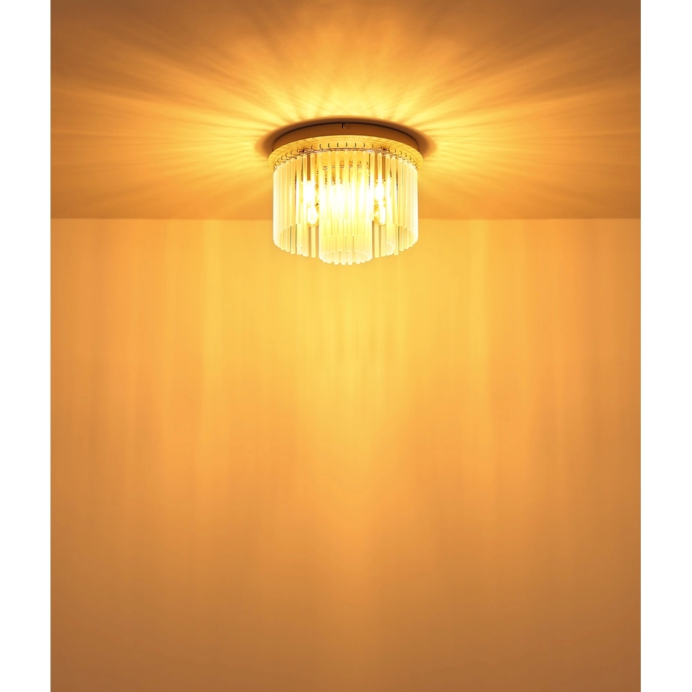 Ceiling lamp Gorley sand brown with glass Ø 32cm Globo 9007371575718