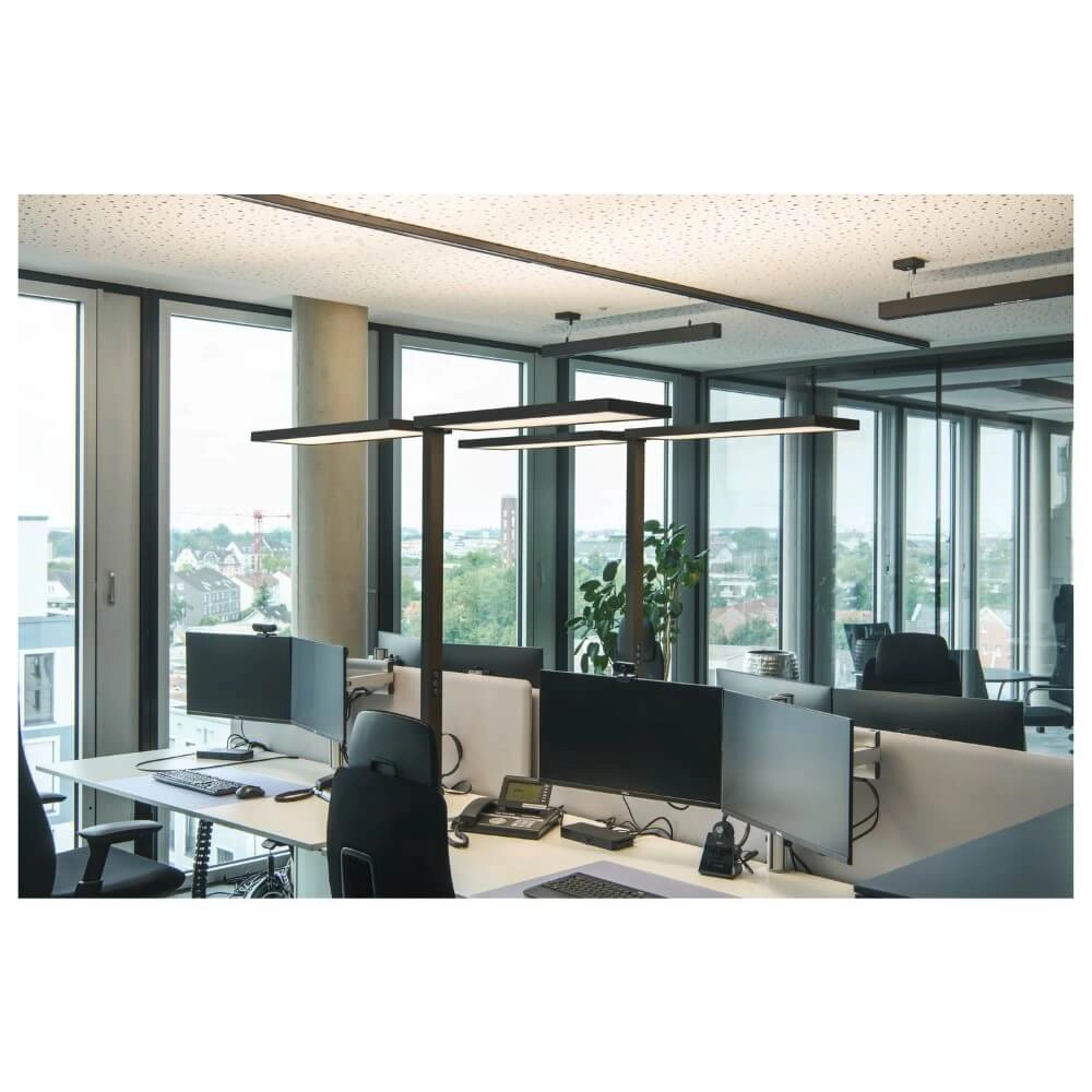 Led Office Floor Lamp Worklight Pro black - double SLV 4024163277976