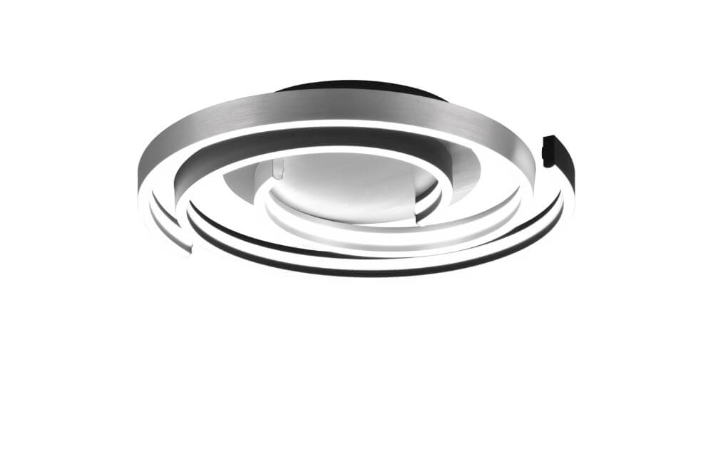 Dimmable ceiling lamp Caya metal with black Trio 4017807541939