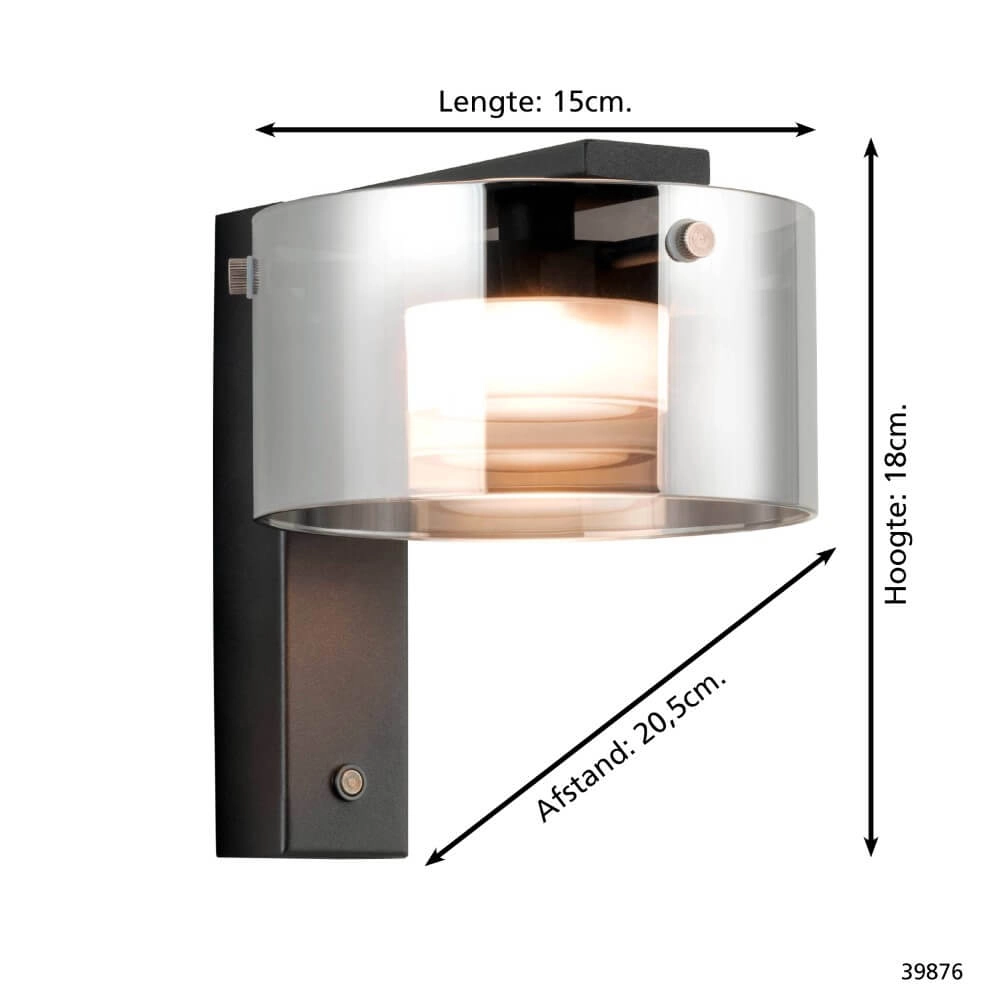 Wall lamp with smoke glass Copillos Stars of Light 9002759398767
