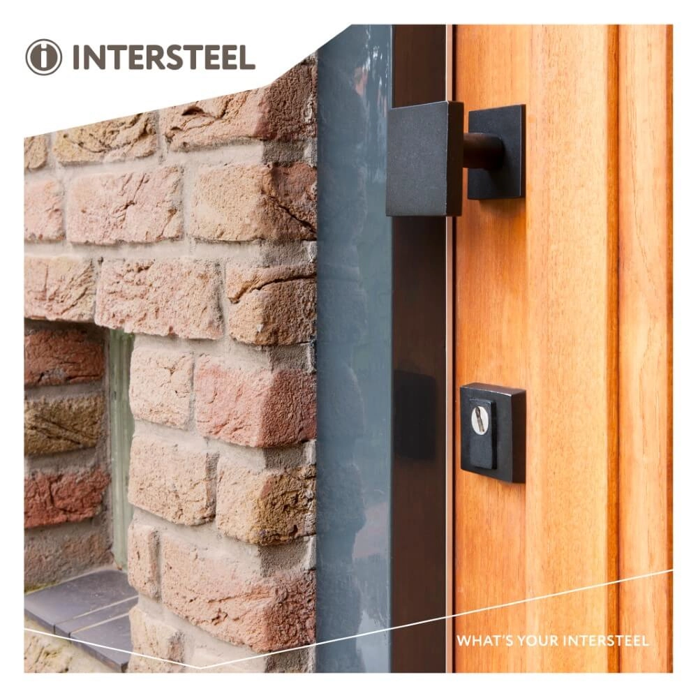 Front door knob Castor Square Cropped Black Intersteel 8714186402979