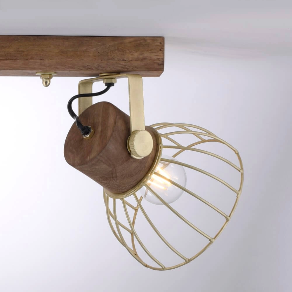 Ceiling lamp Alami Brown brass 2-lights Just Light 4043689976224