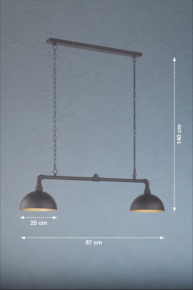 Industrial hanging lamp Leitung 2-light Fischer & Honsel 4003694606479