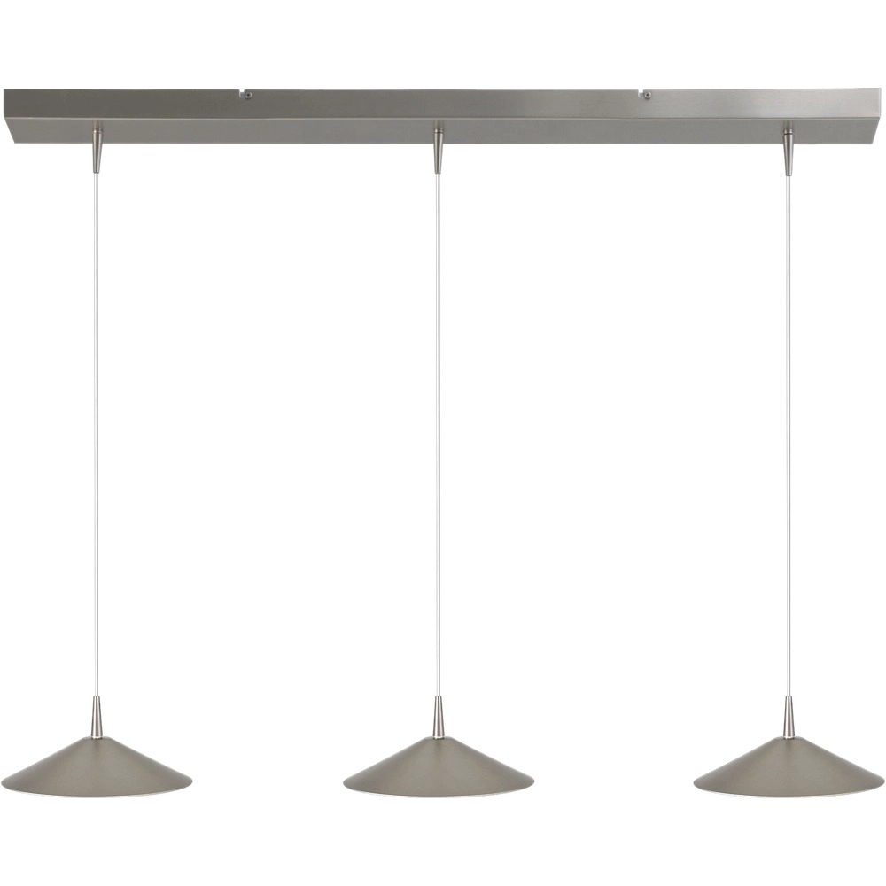 3-light pendant lamp Ceppo nickel Ø 22cm