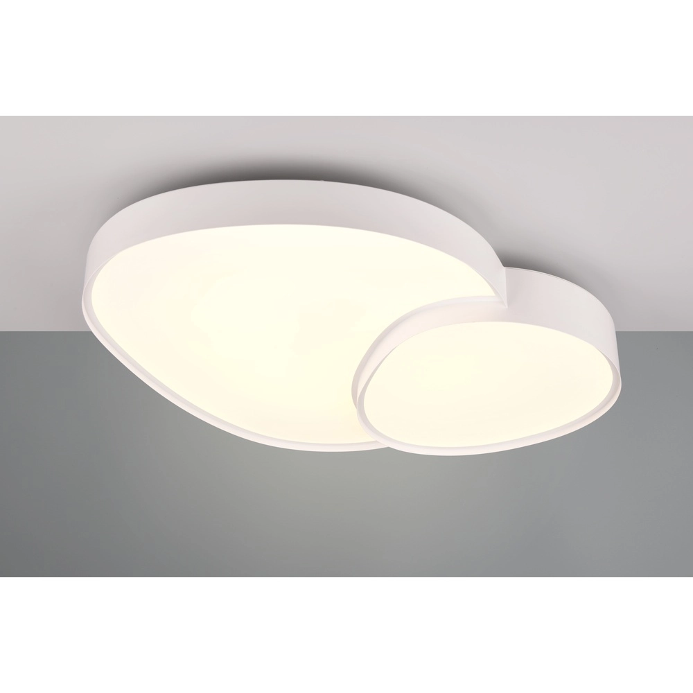 Organic ceiling light Rise 77cm white Trio 4017807600605
