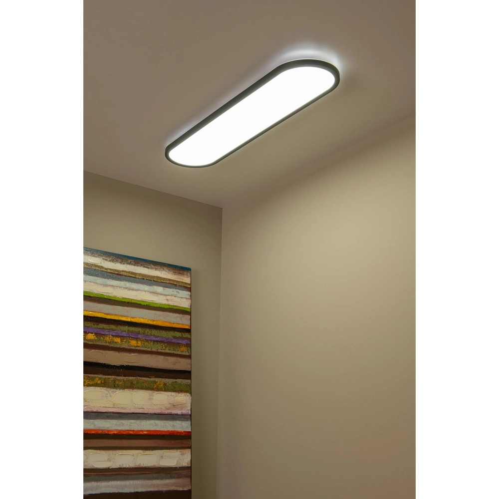 Oval ceiling light Elly black 36W Lucide 5411212071828