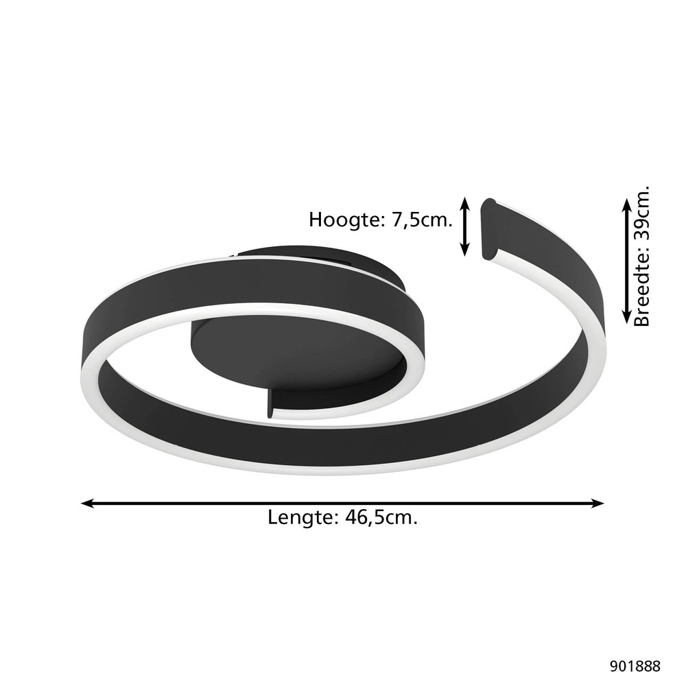 Smart ceiling light Andabaia-Z Black design Eglo 9008606358298