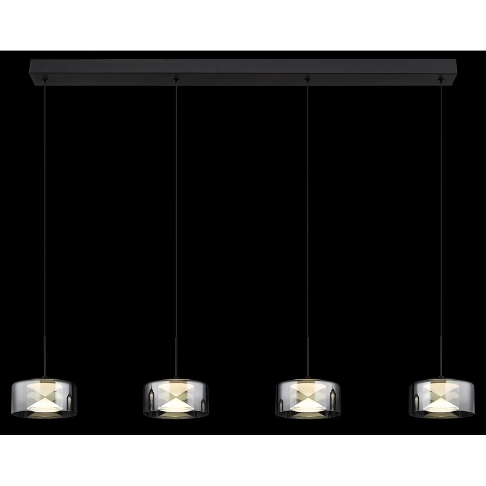 Design pendant lamp Belinda 4-light black Globo 9007371531295