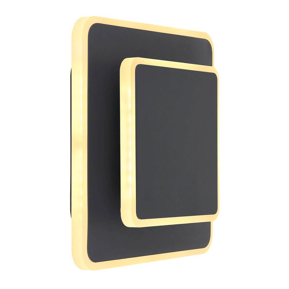 Wall lamp square Many black Globo 9007371425617