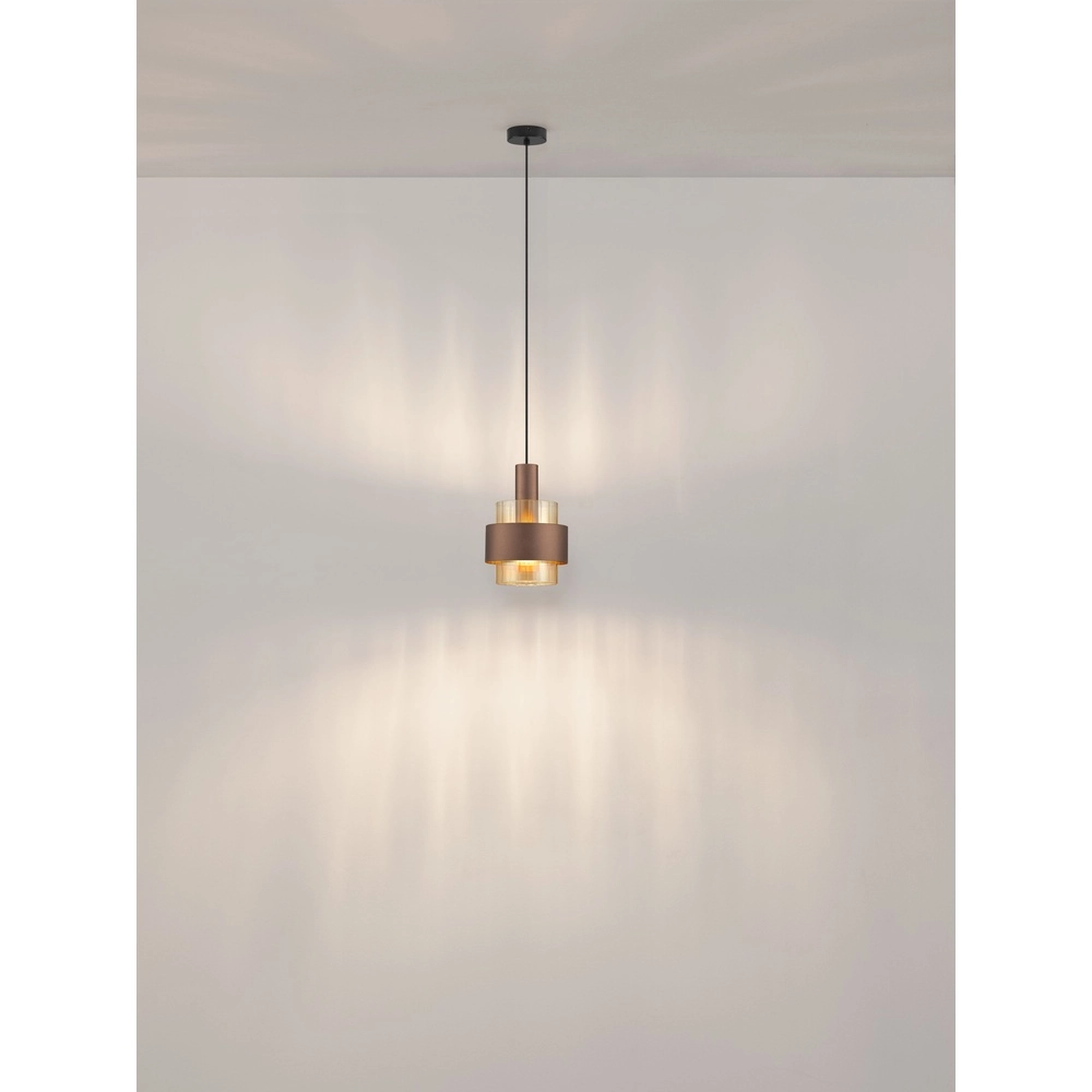 Modern pendant lamp Serena coffee brown Ø 18.5cm Lyora 5212063501133