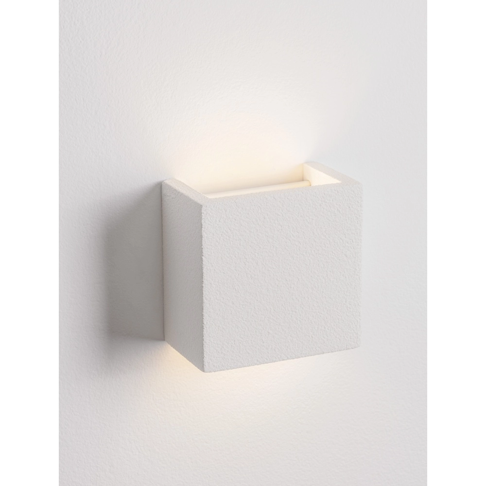 Square wall lamp Sensia white 12.5cm