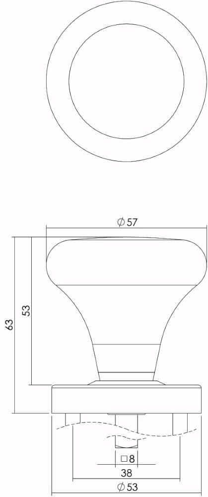Knob stool Paddenstoel Stainless steel rotatable Intersteel 8714186059197