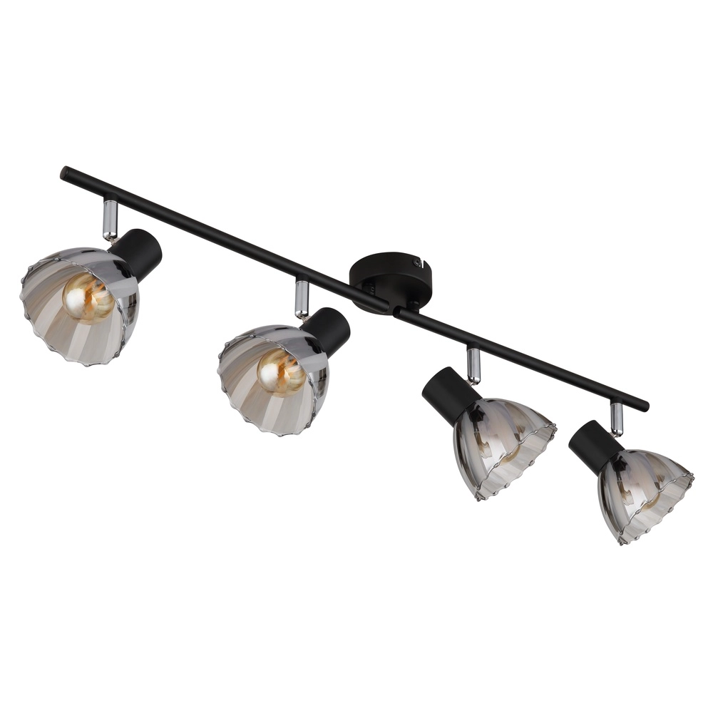 Ceiling lamp 4-lights Zachery Black Globo 9007371525492