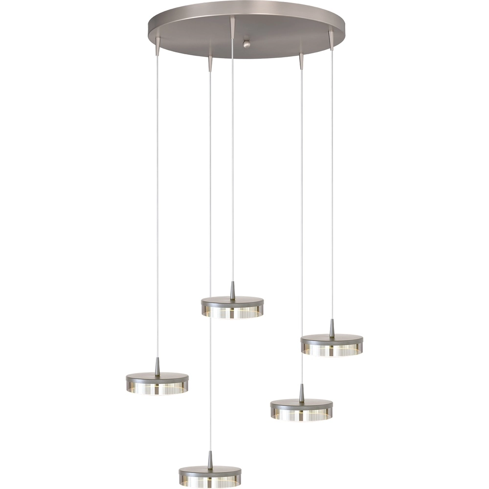 5-light pendant lamp Imperia Ø 50cm nickel