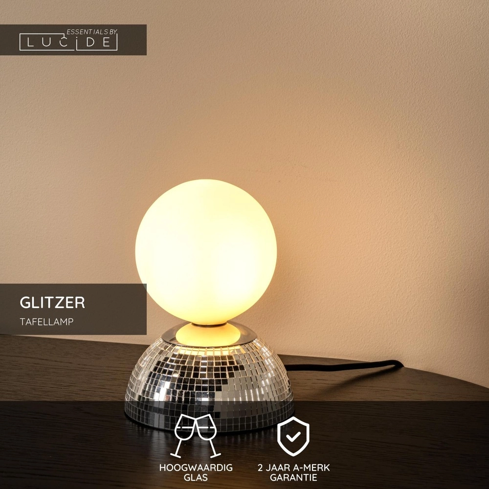 Table lamp Glitzer Silver Lucide 5411212106513