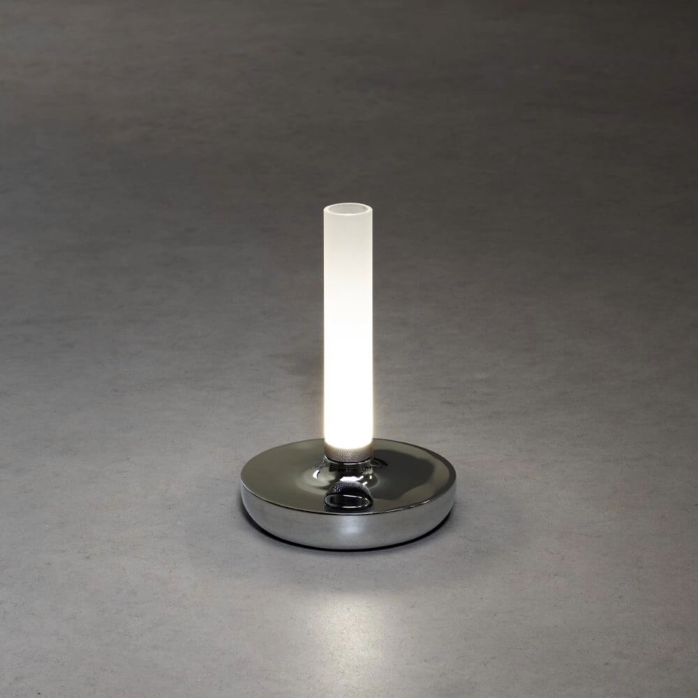 Rechargeable table lamp Biarritz chrome KonstSmide 7318308270036