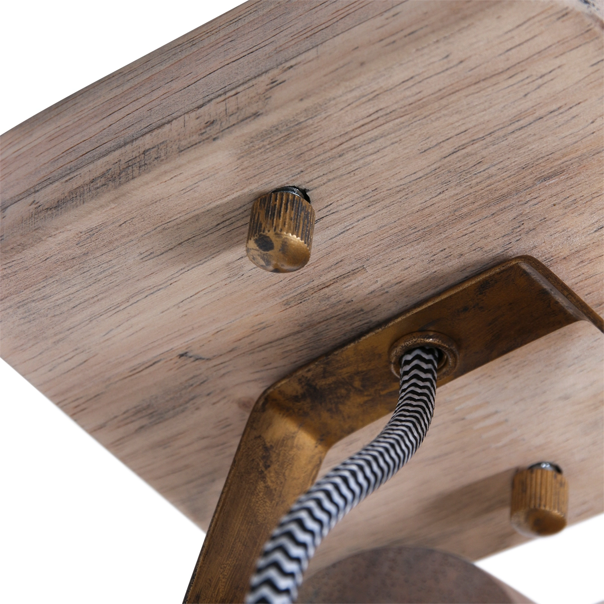 Industrial ceiling lamp Gearwood Bronze with wood Steinhauer 8712746135022