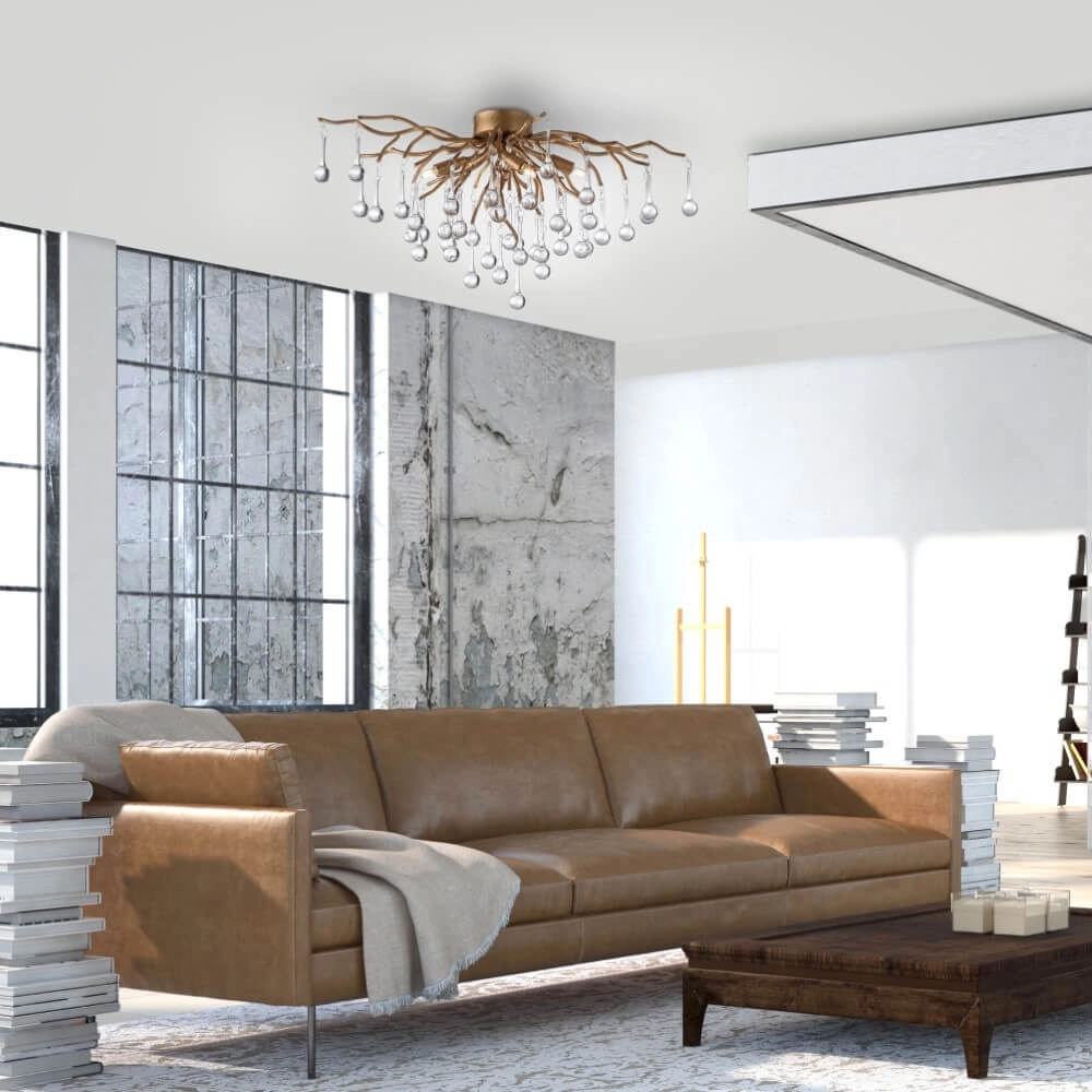 Chandelier Icicle brass 60cm Paul Neuhaus 4012248352069