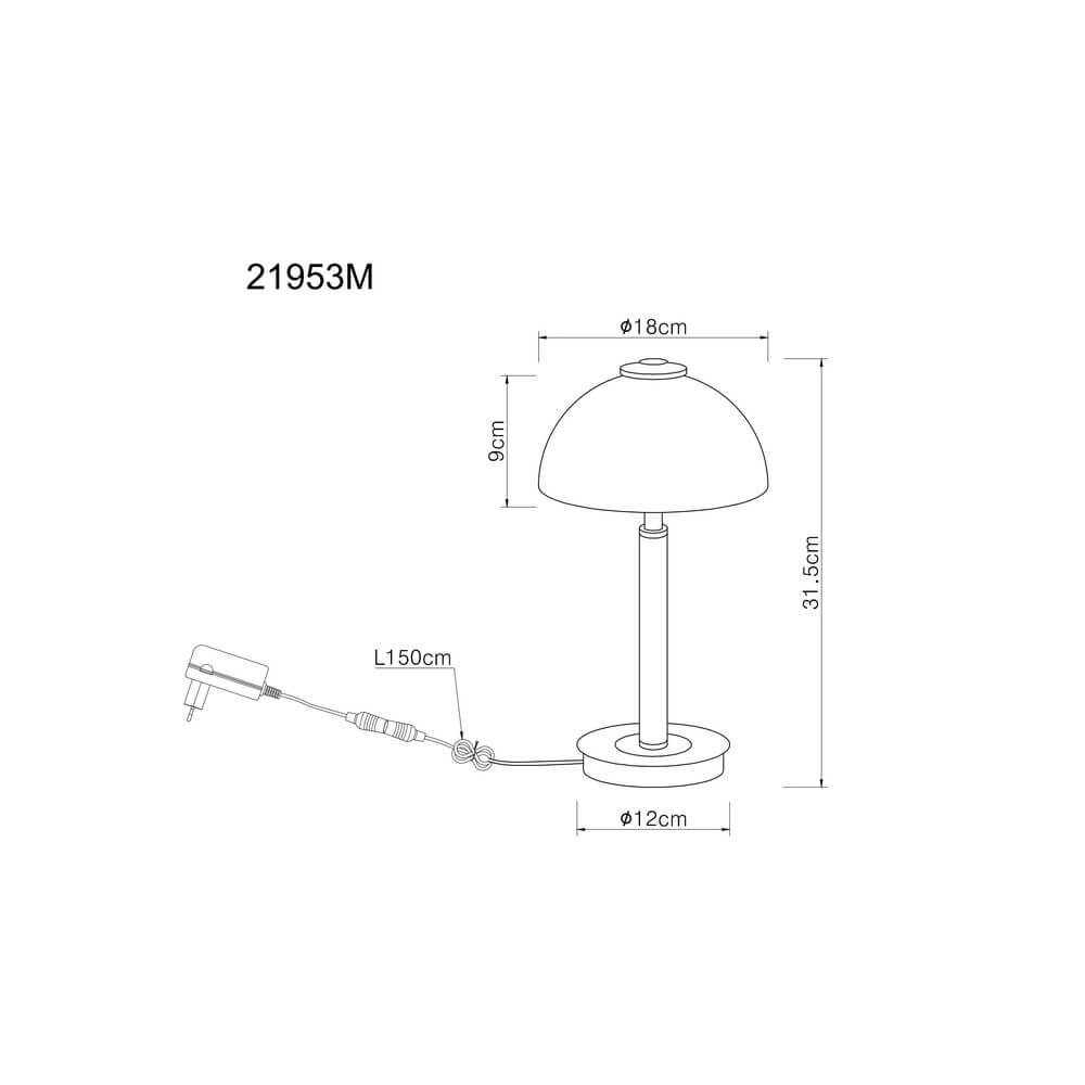 Table lamp Uldin gold with white glass Globo 9007371465729