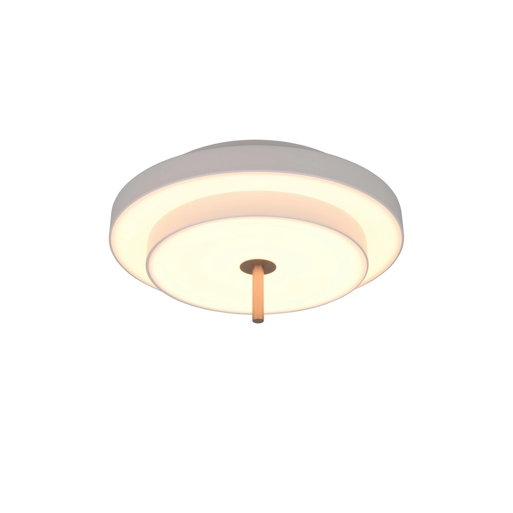 Modern ceiling lamp Keaton white Ø 40cm Trio 4017807653700