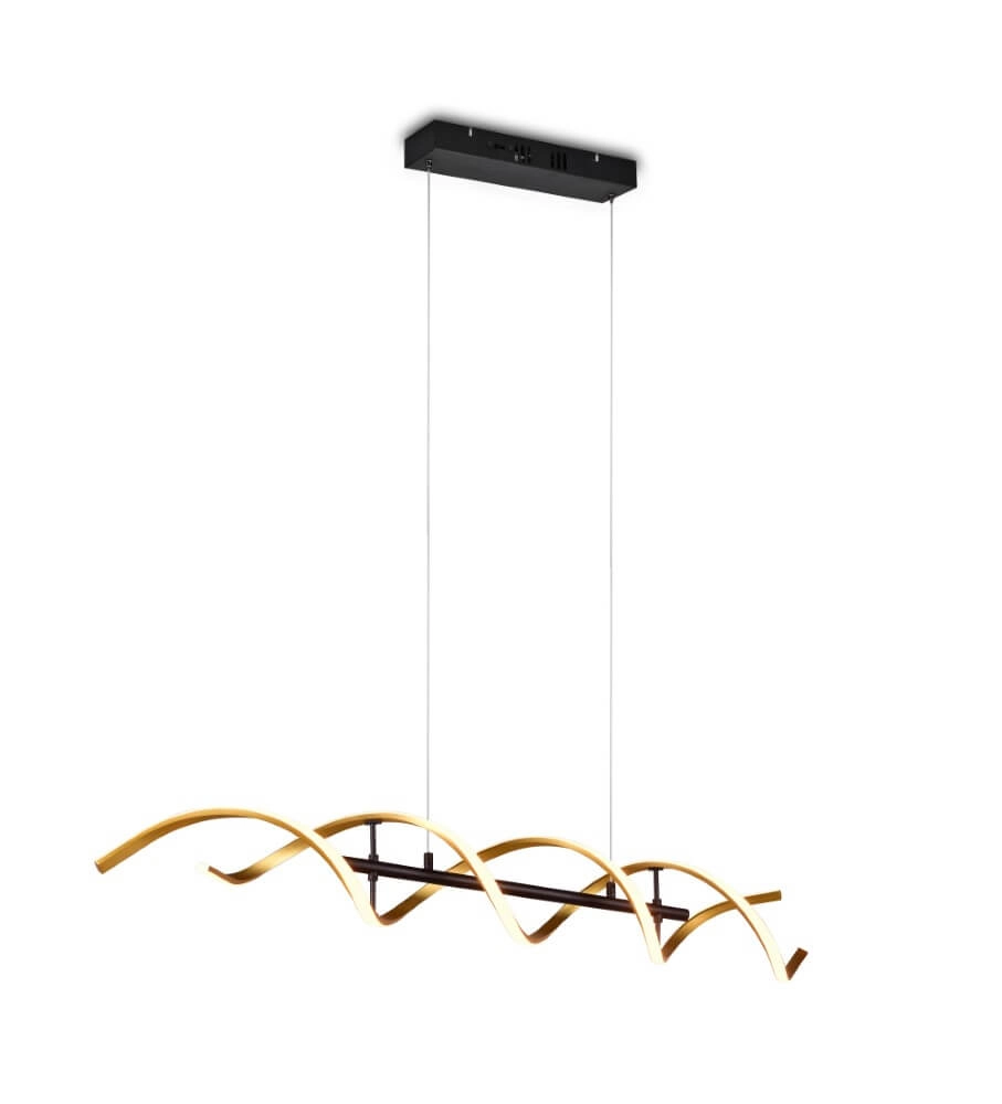 Design LED hanging lamp Sequence black with gold Trio 4017807540734
