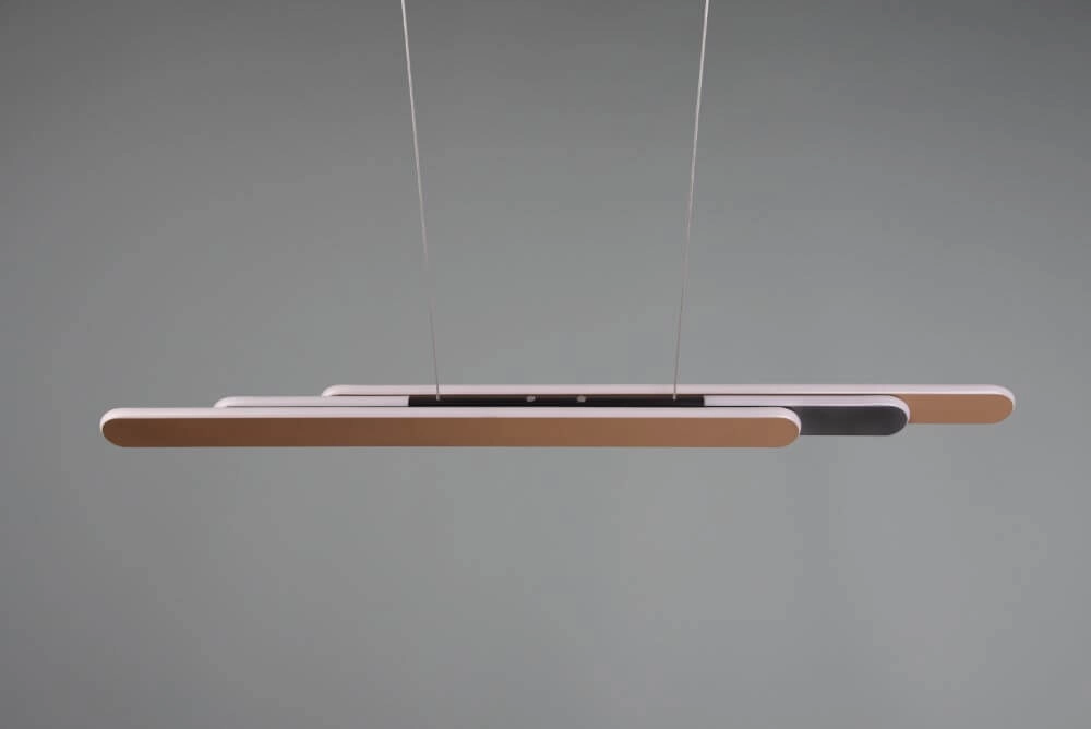 Hanging lamp Helios 130cm brown Trio 4017807577815