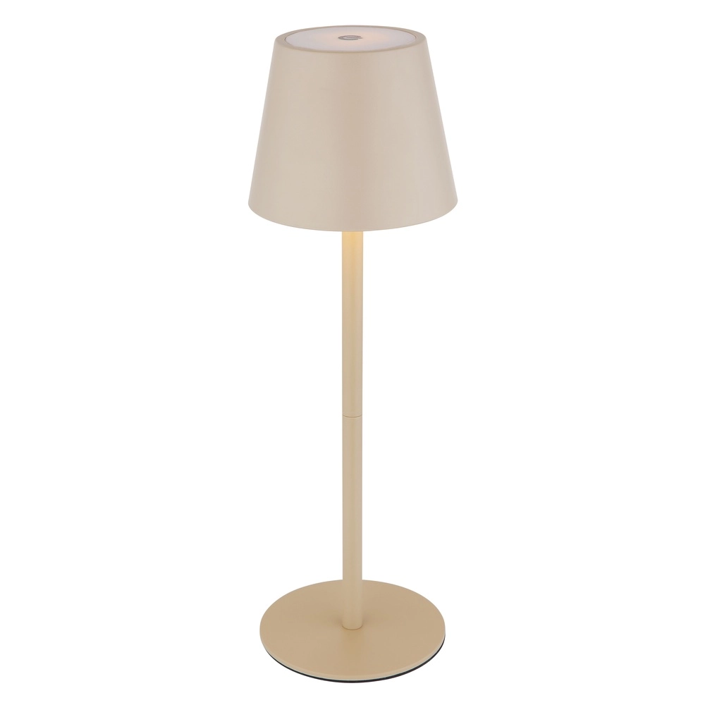 Modern table lamp Vannie I Sand brown also rechargeable for bottle Globo 9007371468805