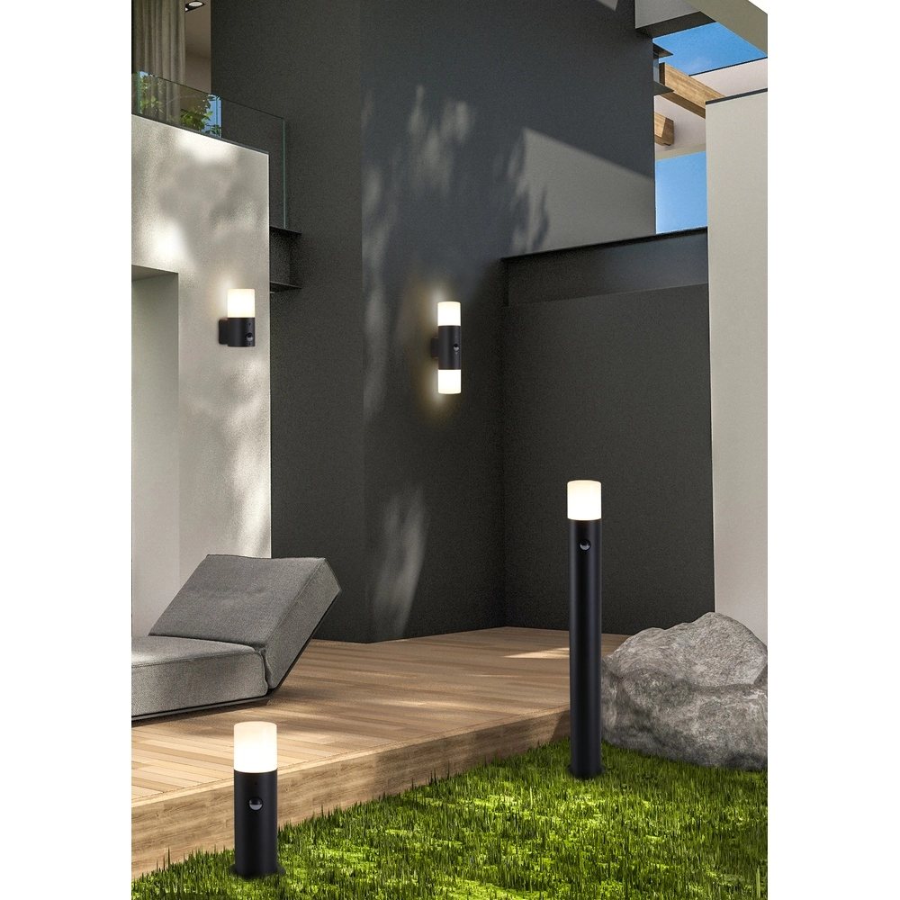 Wall lamp Colorado Single black with sensor Searchlight 5053423297446