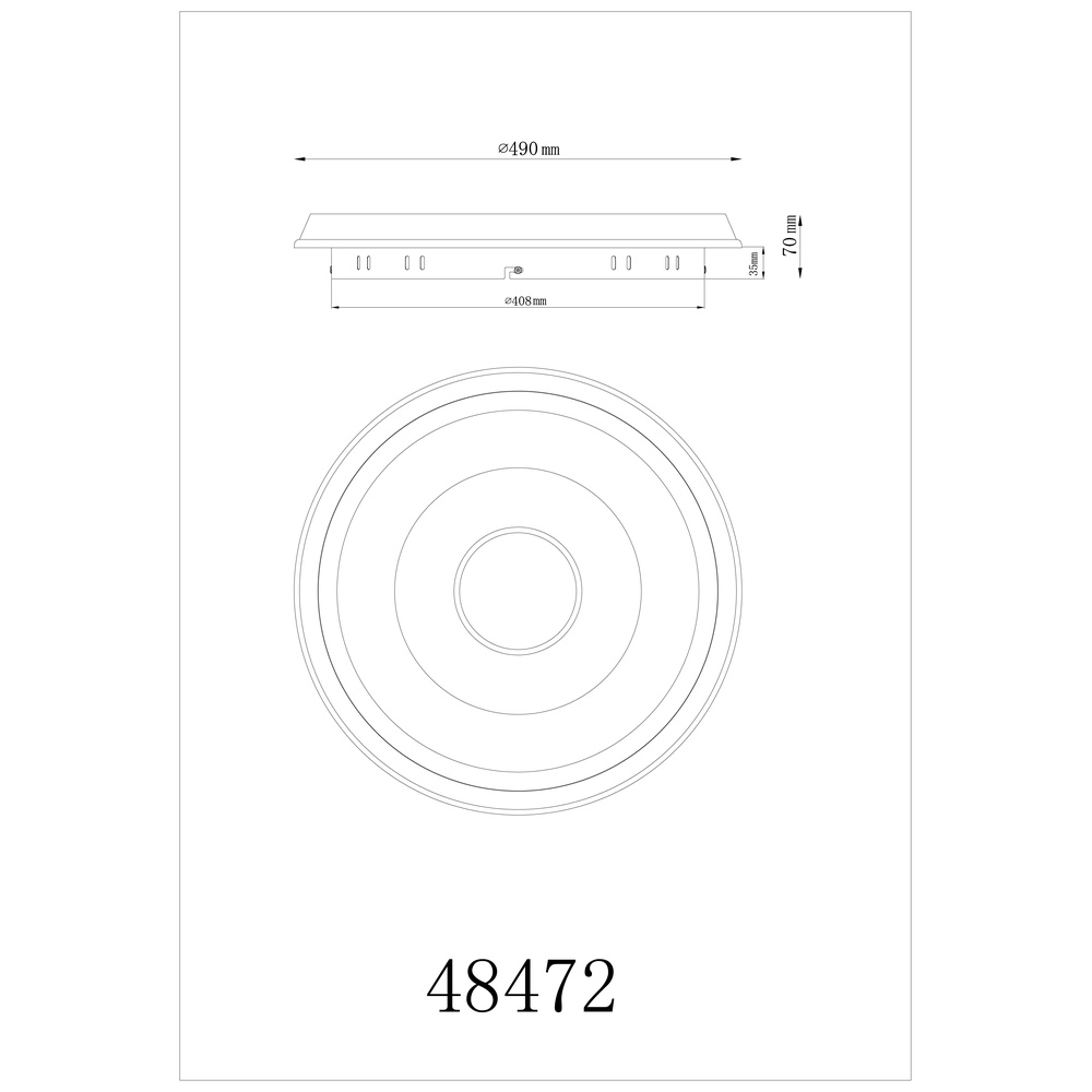 Sleek ceiling light Williamson white Globo 9007371543946