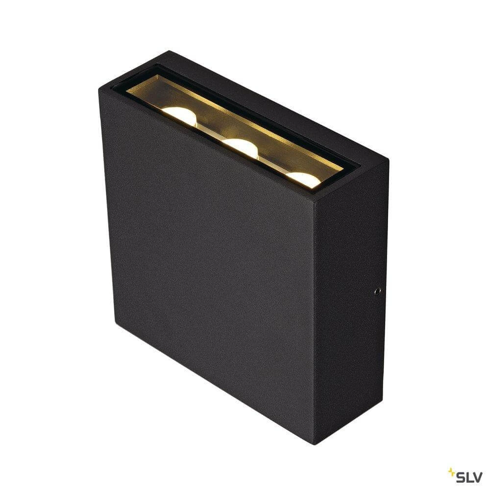 Sleek wall lamp Big Quad black SLV 4024163252393
