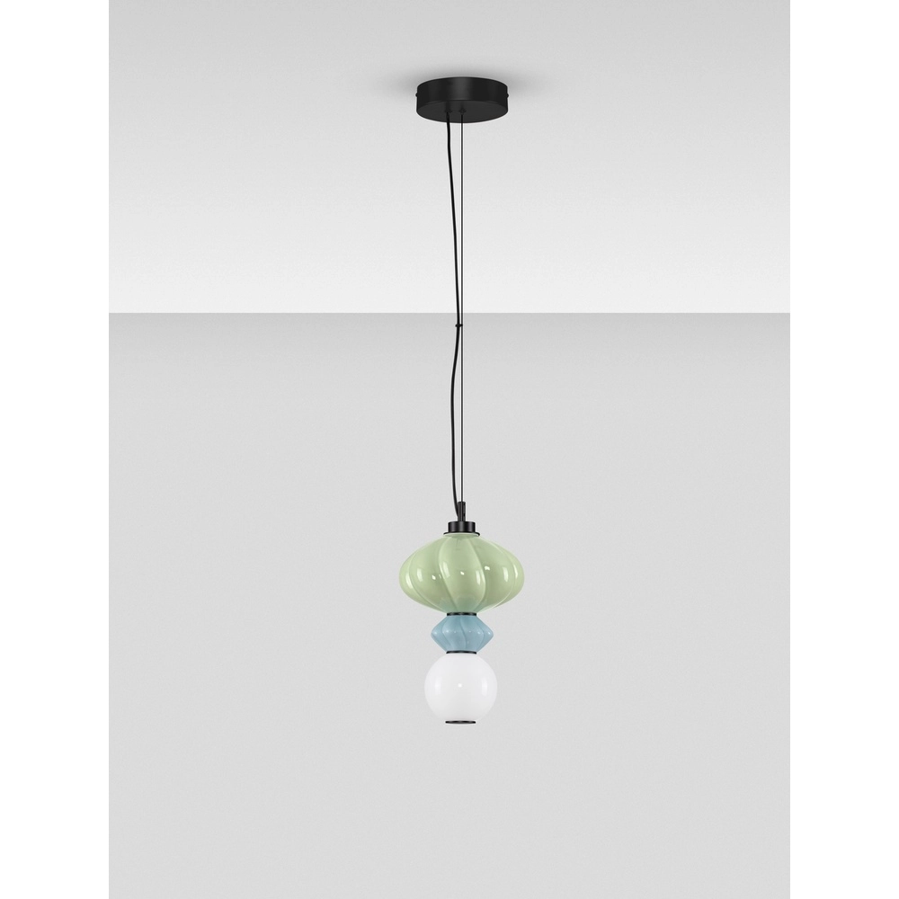 Pendant lamp Oneta green - blue -white Lyora 5212017473912