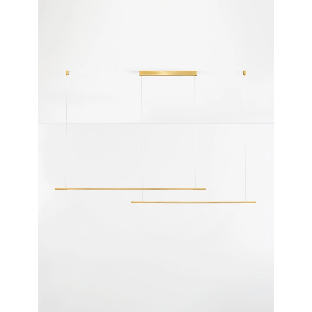 Sleek pendant lamp Brillia gold 161cm Lyora 5212017473806
