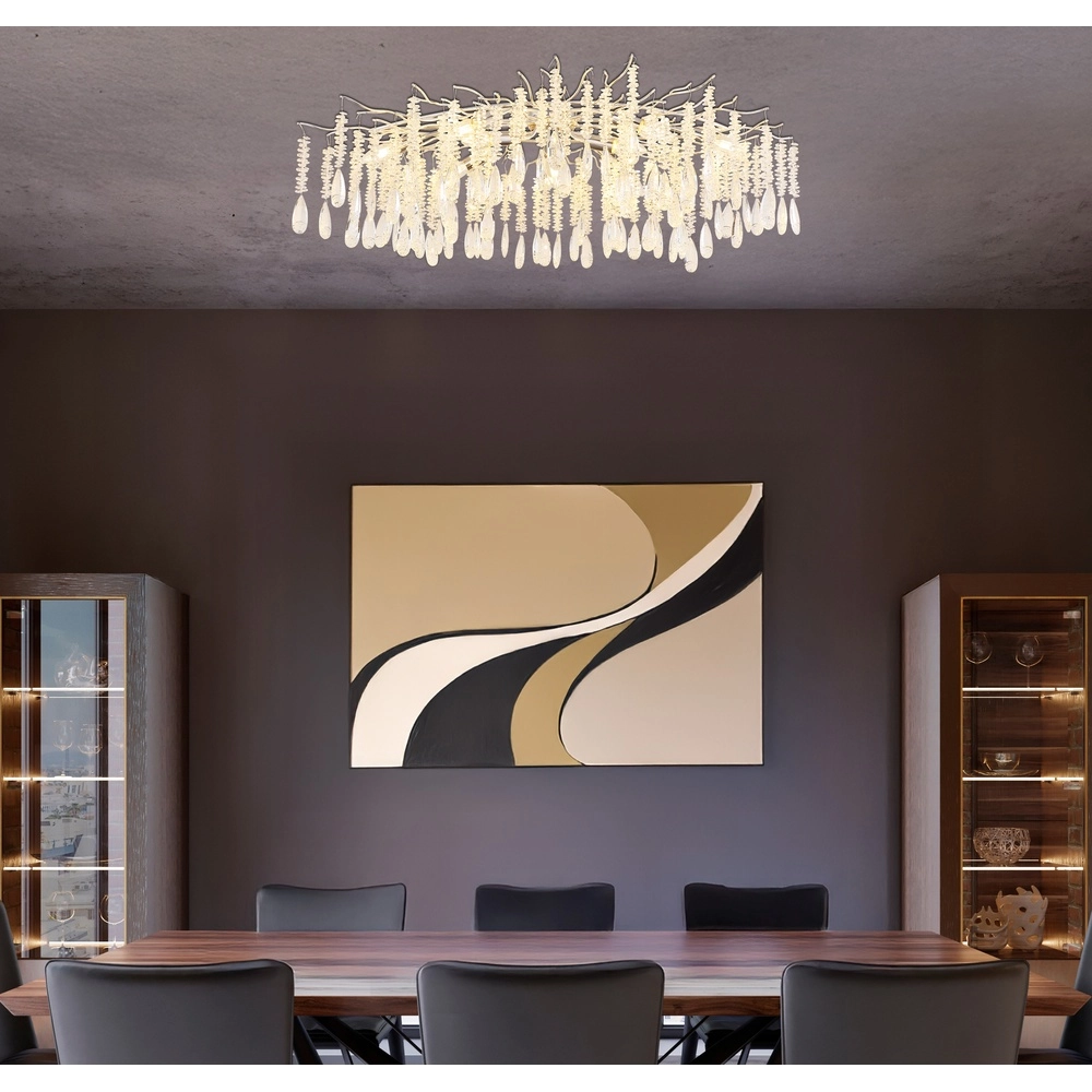 Ceiling lamp Kinga silver grey 100cm Globo 9007371578986