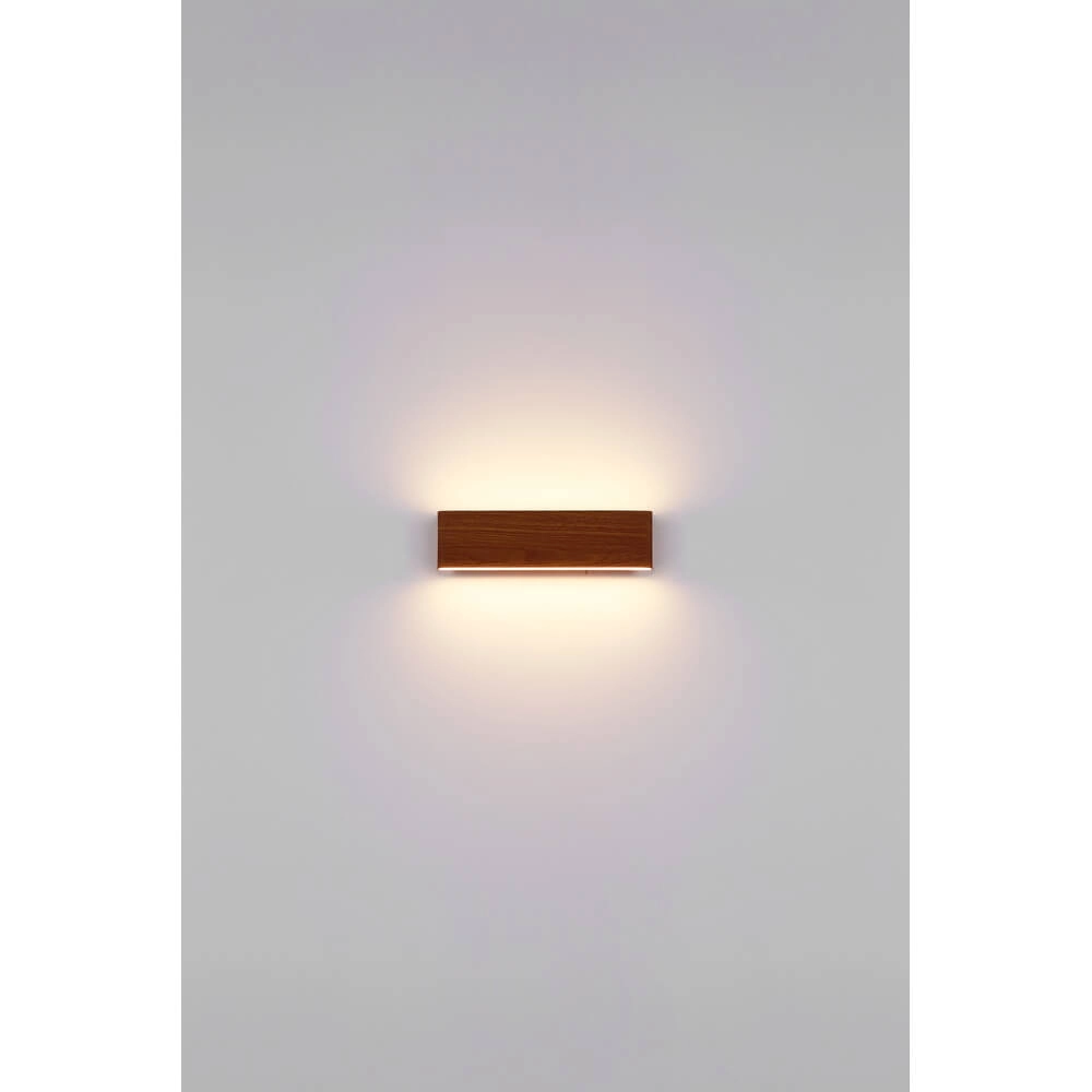 Design wall lamp Siegfried M wood with switch Globo 9007371418145
