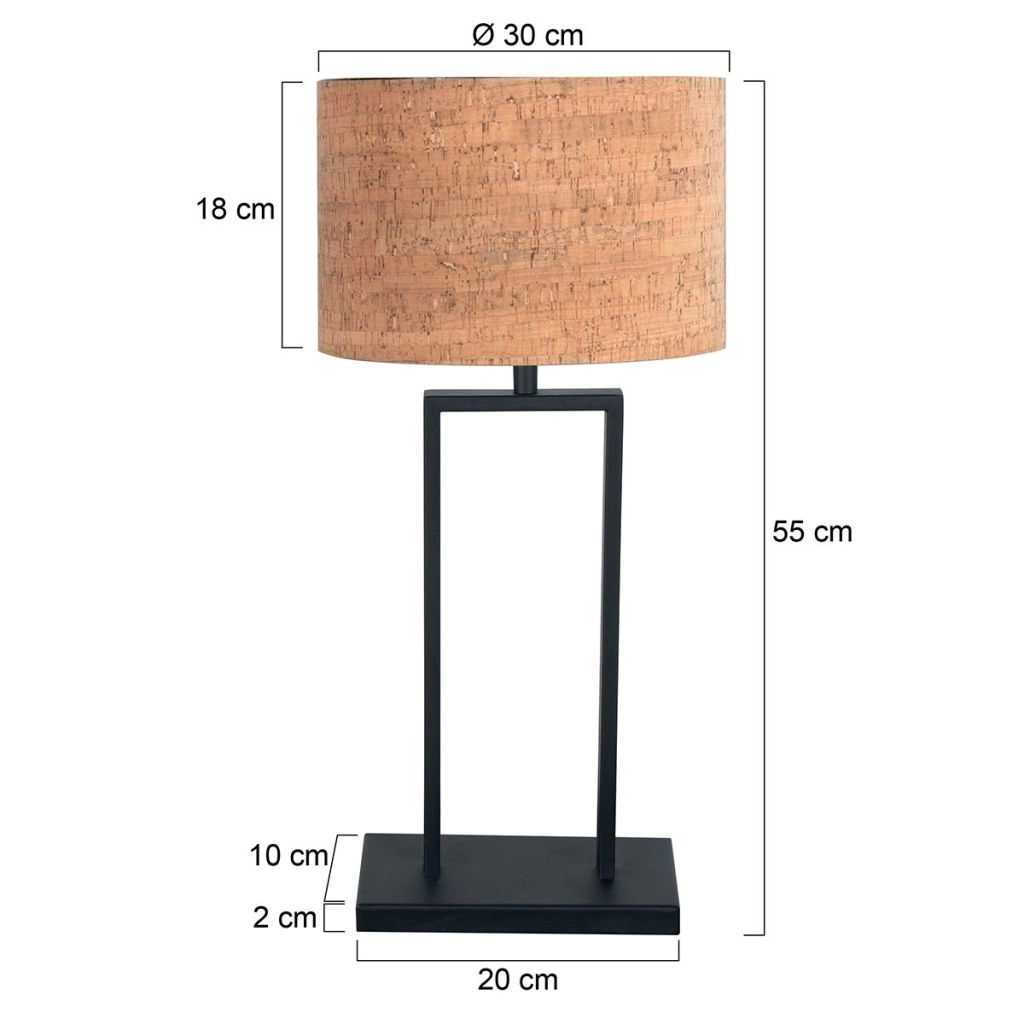 Table lamp Stang with cork cap Ø30cm Steinhauer 8712746180671