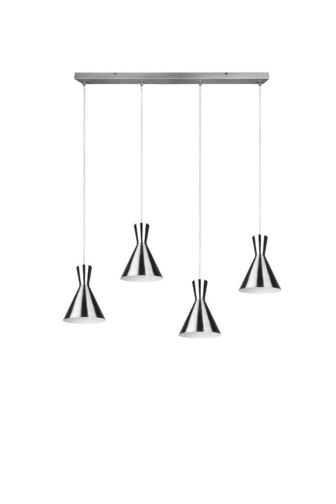 Hanging lamp Enzo Beam 4-light stainless steel