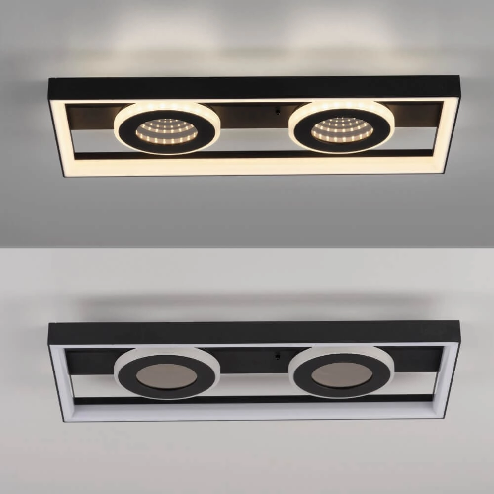 Rectangular ceiling lamp Traforo double Paul Neuhaus 4012248384893