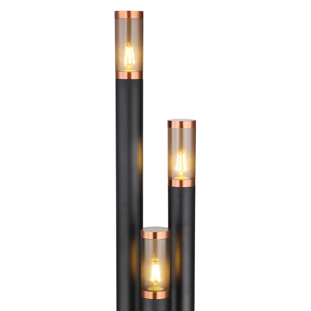 3-light garden lamp Boston Black Globo 9007371442904