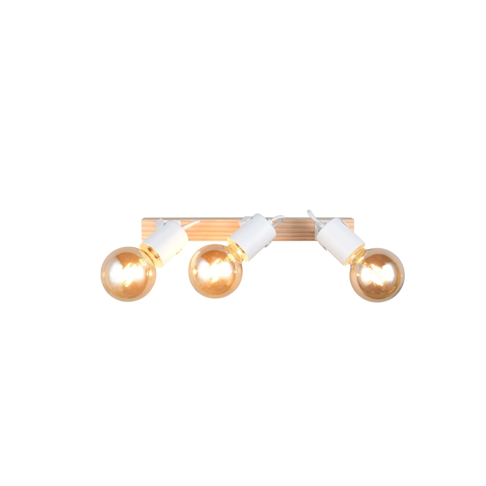 Ceiling lamp 3-lights Lynar white with wood Trio 4017807672015