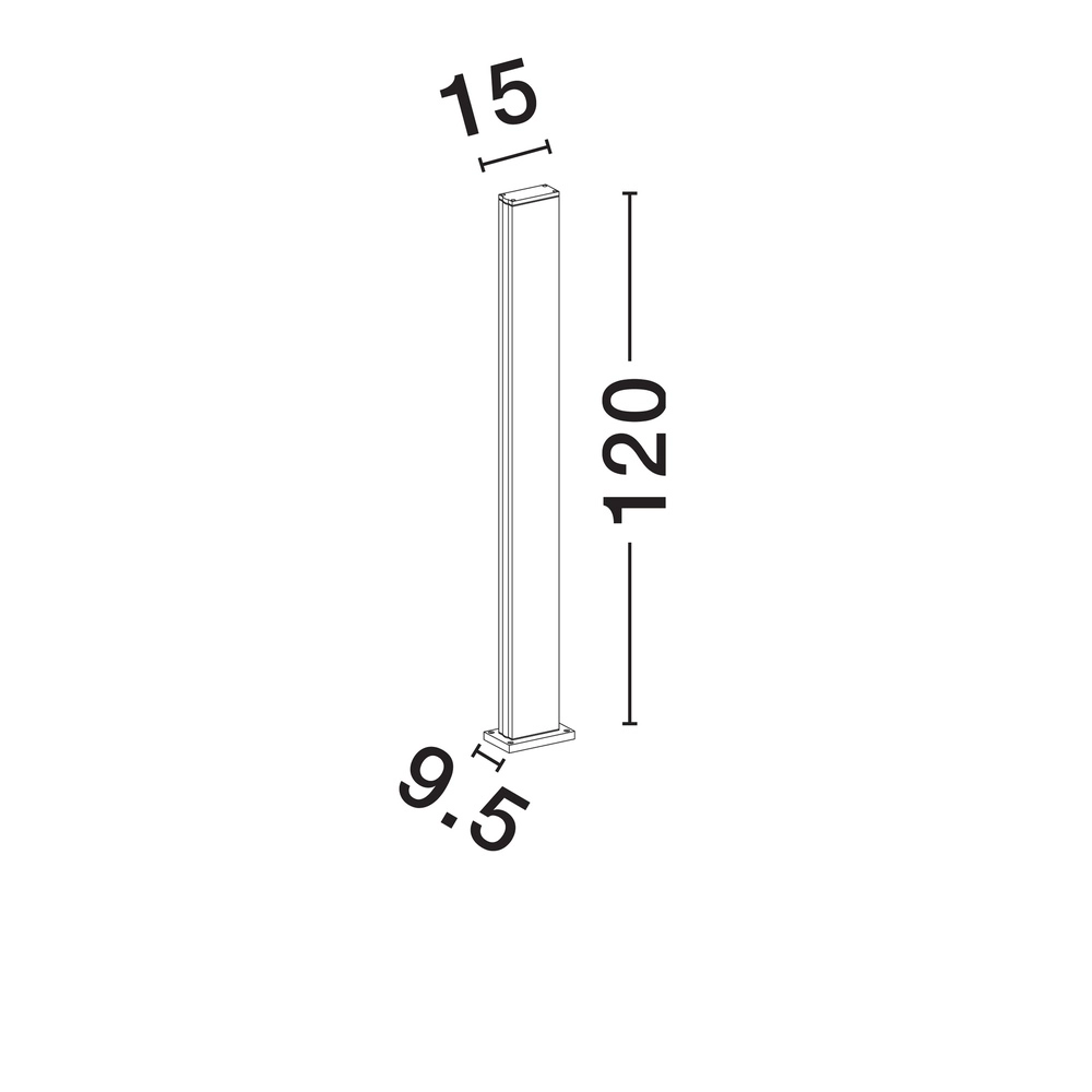 Sleek garden lamp Sasso 120cm Lyora 5212017454010