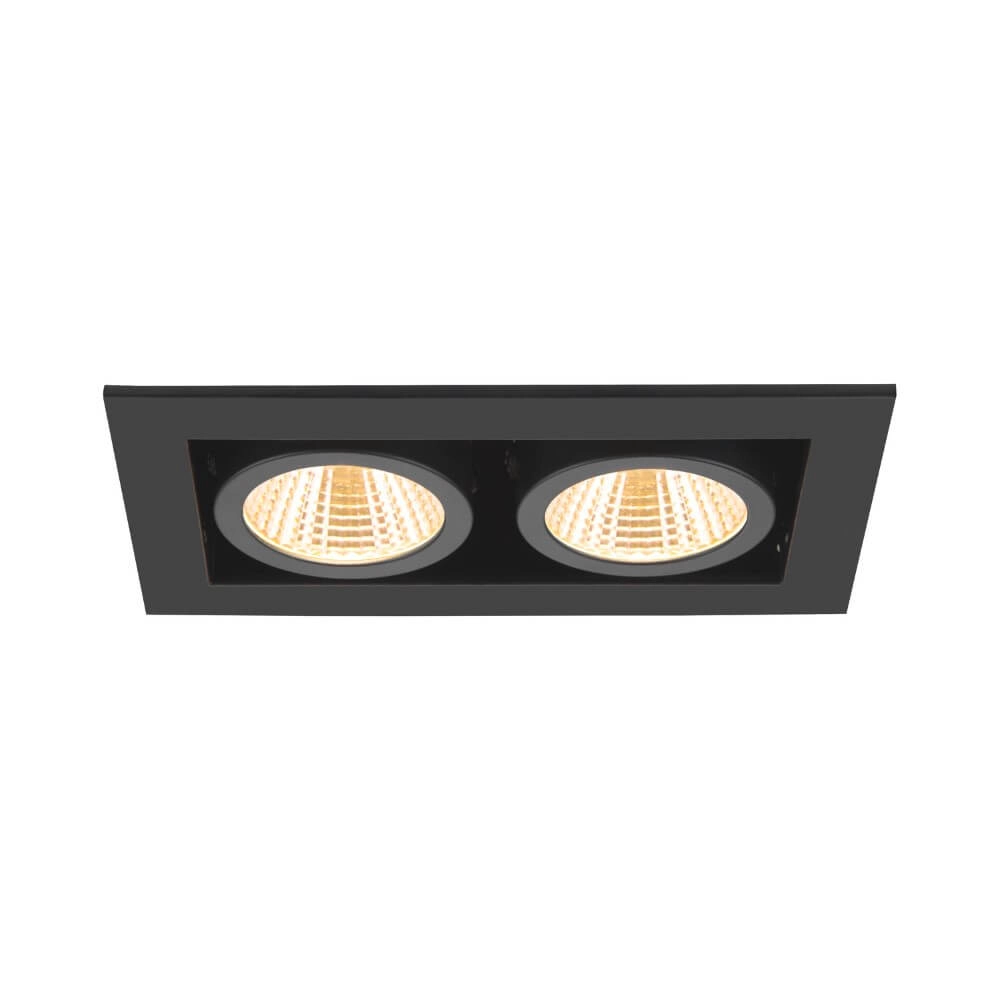 Square LED recessed spotlight Kadux Double 2x Led - black - 3000K SLV 4024163279109