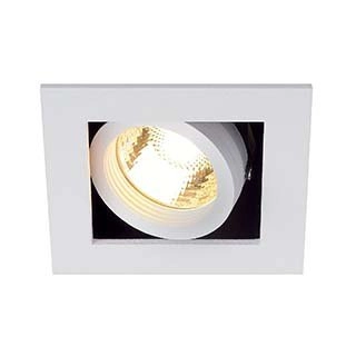 Square recessed spotlight Kadux 1 GU10