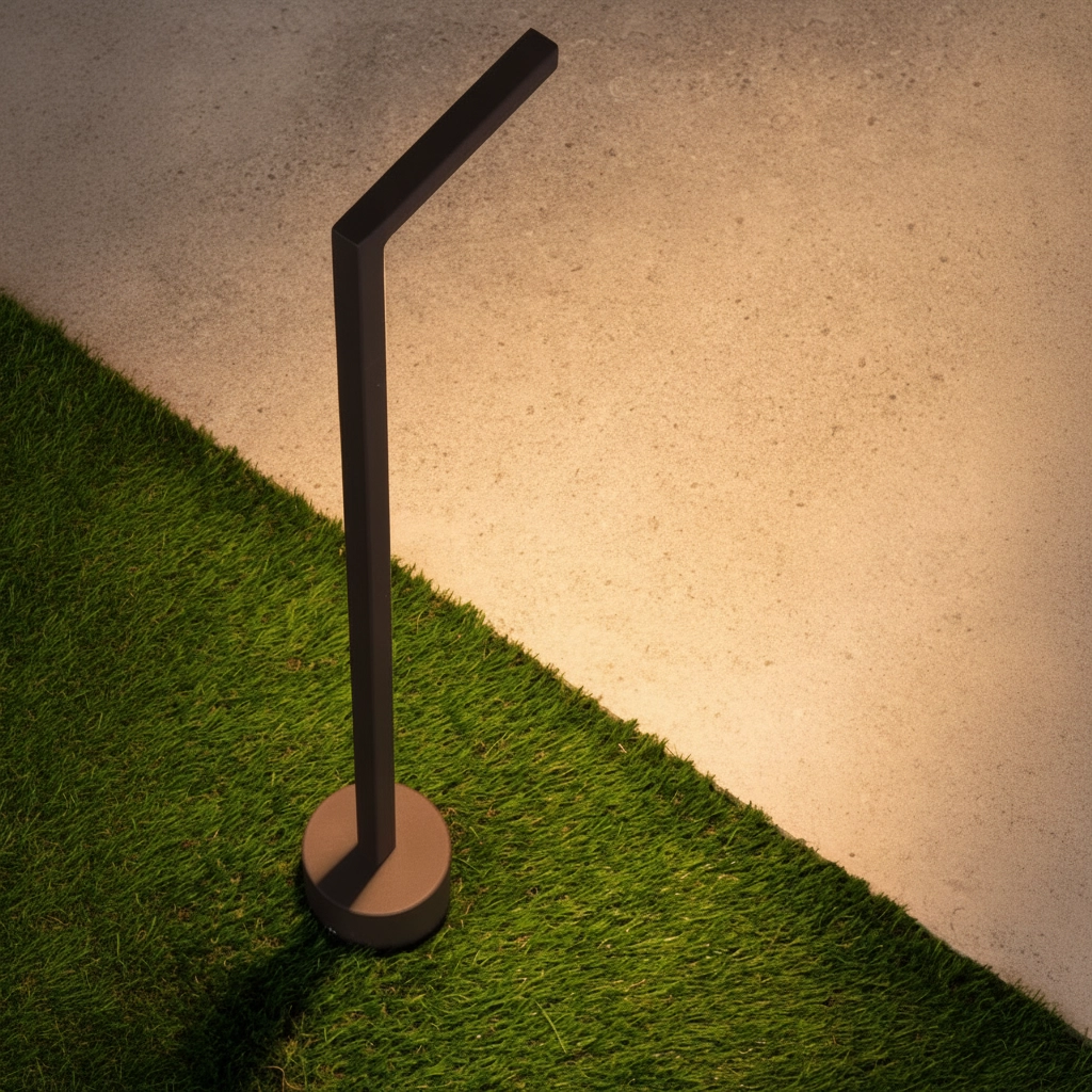 Sleek garden lamp Pipe Rust brown 64.5cm