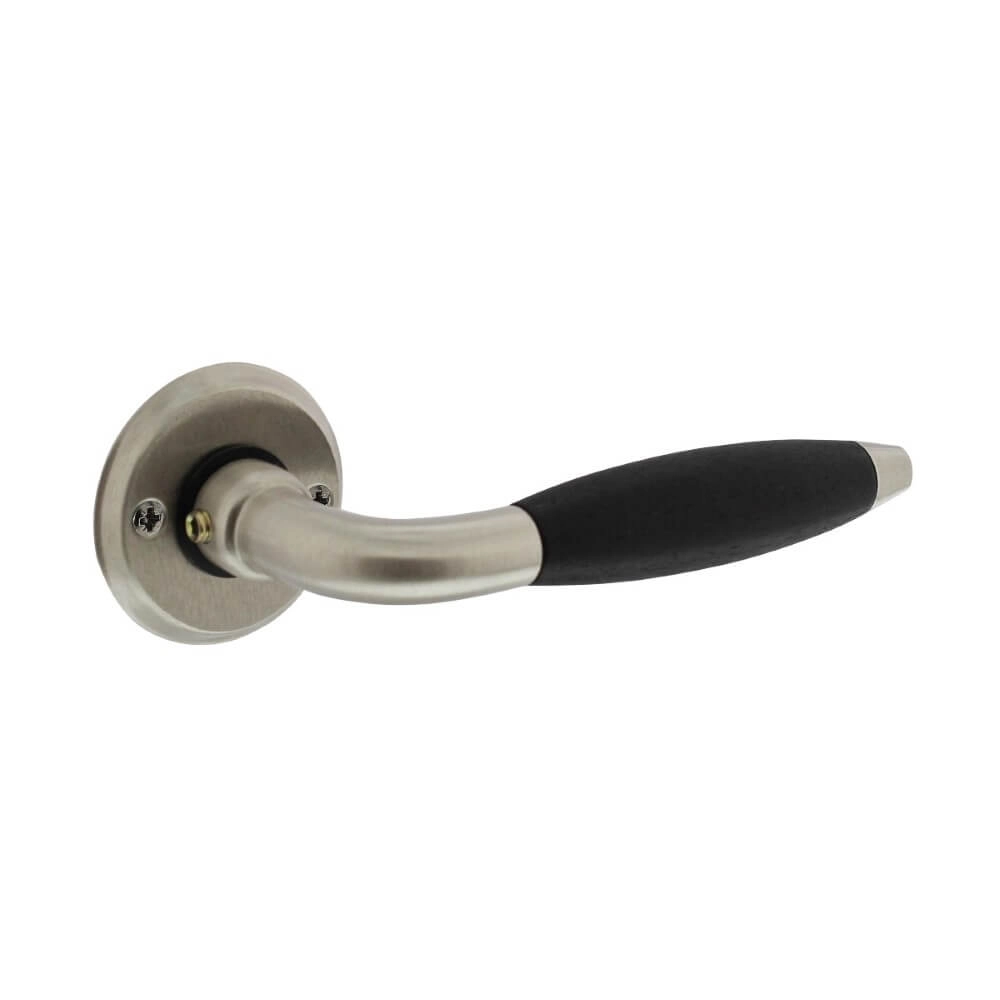 Door handle Antonnet on rosette matt nickel