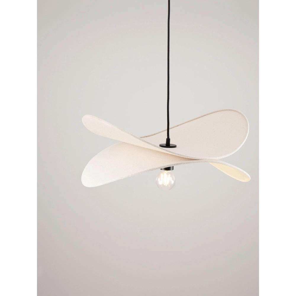 Modern pendant lamp Luve black with beige Lyora 5212017493729