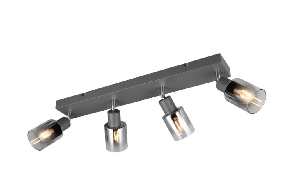 4-light ceiling lamp Cadiz black Trio 4017807615784
