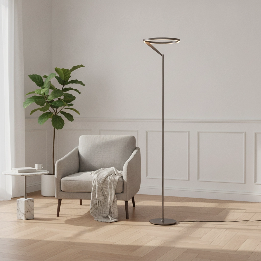 Floor lamp Tilia nickel