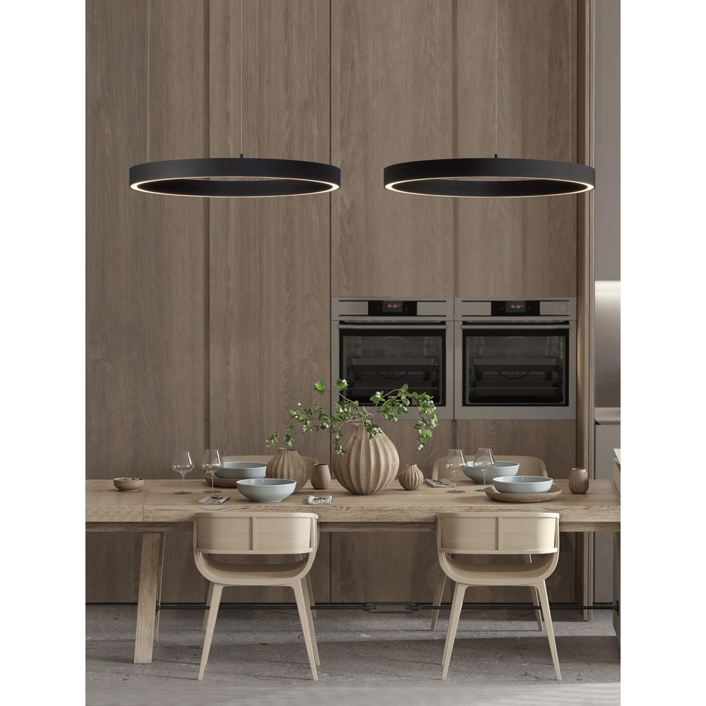 Design pendant lamp Sting black Ø 80cm Lyora 5212017437419