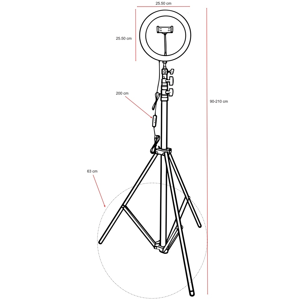Ring light Delgado Black Globo 9007371583454